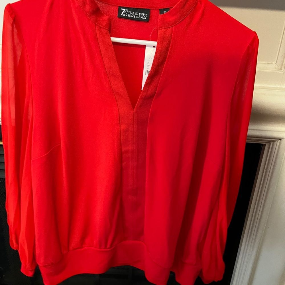 Red Long sleeve blouse from NY&COMPANY